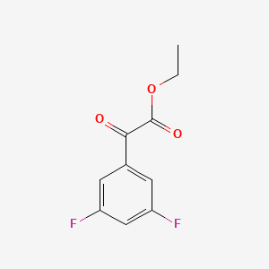 Ethyl 2-(3,5-difluorophenyl)-2-oxoacetate chemical structure (CAS 208259-57-8)