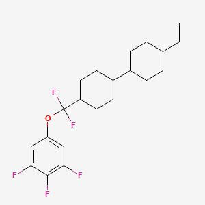 Rel-(1r,1'r,4R,4'R)-4-(difluoro(3,4,5-trifluorophenoxy)methyl)-4'-ethyl-1,1'-bi(cyclohexane) chemical structure (CAS 208338-49-2)