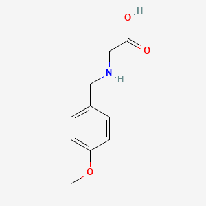 2-((4-Methoxybenzyl)amino)acetic acid chemical structure (CAS 20839-78-5)