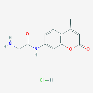 Glycine 7-amido-4-methylcoumarin hydrochloride chemical structure (CAS 208459-17-0)