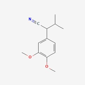 2-(3,4-Dimethoxyphenyl)-3-methylbutanenitrile chemical structure (CAS 20850-49-1)