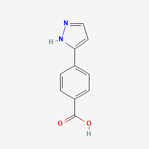 4-(1H-Pyrazol-3-yl)benzoic acid chemical structure (CAS 208511-67-5)