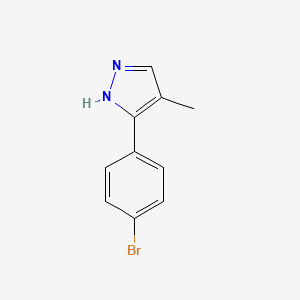5-(4-Bromophenyl)-4-methyl-1H-pyrazole chemical structure (CAS 208511-70-0)