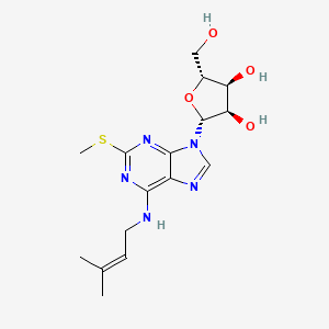 (2R,3S,4R,5R)-2-(Hydroxymethyl)-5-(6-((3-methylbut-2-en-1-yl)amino)-2-(methylthio)-9H-purin-9-yl)tetrahydrofuran-3,4-diol chemical structure (CAS 20859-00-1)