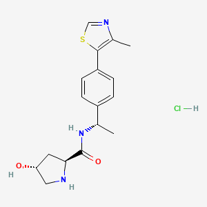 (2S,4R)-4-Hydroxy-N-((S)-1-(4-(4-methylthiazol-5-yl)phenyl)ethyl)pyrrolidine-2-carboxamide hydrochloride chemical structure (CAS 2086301-13-3)