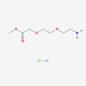 Methyl 2-(2-(2-aminoethoxy)ethoxy)acetate hydrochloride chemical structure (CAS 208647-73-8)