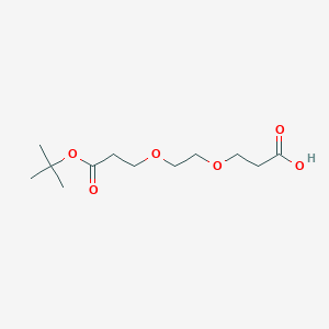 3-(2-(3-(tert-Butoxy)-3-oxopropoxy)ethoxy)propanoic acid chemical structure (CAS 2086688-99-3)