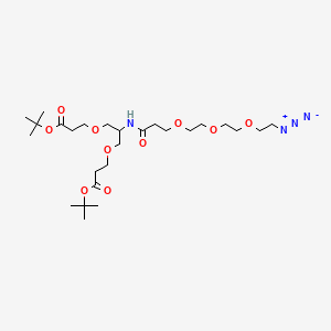 N-(Azido-peg3)-n-bis(peg1-t-butyl ester) chemical structure (CAS 2086689-00-9)