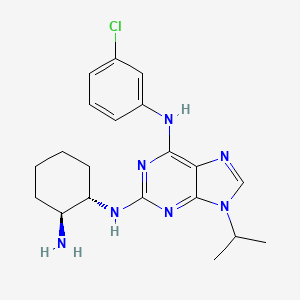 N2-((1S,2S)-2-Aminocyclohexyl)-N6-(3-chlorophenyl)-9-isopropyl-9H-purine-2,6-diamine chemical structure (CAS 2086809-58-5)
