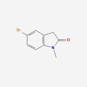 5-Bromo-1-methyl-2-oxoindoline chemical structure (CAS 20870-90-0)