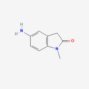 5-Amino-1-methyl-2-oxoindoline chemical structure (CAS 20870-91-1)
