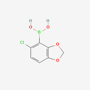 (5-Chlorobenzo[d][1,3]dioxol-4-yl)boronicacid chemical structure (CAS 2087452-50-2)
