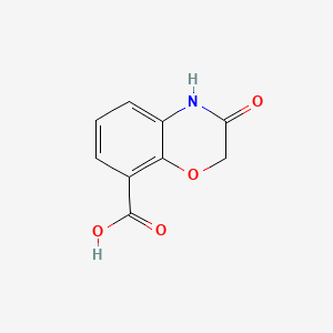 3-Oxo-3,4-dihydro-2H-benzo[b][1,4]oxazine-8-carboxylic acid chemical structure (CAS 208772-72-9)
