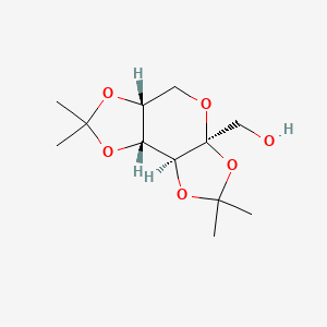 ((3aS,5aR,8aR,8bS)-2,2,7,7-Tetramethyltetrahydro-3aH-bis([1,3]dioxolo)[4,5-b:4',5'-d]pyran-3a-yl)methanol chemical structure (CAS 20880-92-6)