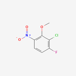 2-Chloro-1-fluoro-3-methoxy-4-nitrobenzene chemical structure (CAS 2088324-92-7)