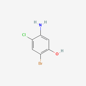 5-Amino-2-bromo-4-chlorophenol chemical structure (CAS 2088367-42-2)