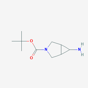 tert-Butyl 6-amino-3-azabicyclo[3.1.0]hexane-3-carboxylate chemical structure (CAS 208837-83-6)