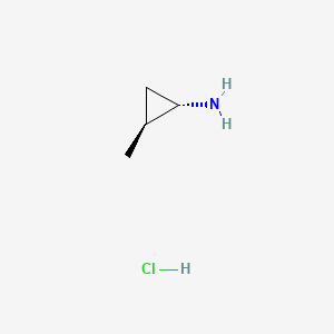 (1S,2S)-2-Methylcyclopropan-1-amine hydrochloride chemical structure (CAS 2088414-03-1)