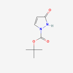 tert-butyl 3-oxo-2,3-Dhydro-1H-pyrazole-1-carboxylate chemical structure (CAS 2088458-39-1)