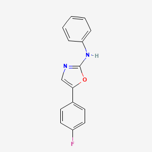 5-(4-Fluorophenyl)-N-phenyloxazol-2-amine chemical structure (CAS 2088735-51-5)