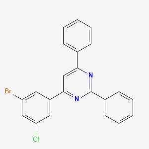 4-(3-Bromo-5-chlorophenyl)-2,6-diphenylpyrimidine chemical structure (CAS 2088827-93-2)