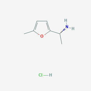 (R)-1-(5-methylfuran-2-yl)ethanamine hydrochloride chemical structure (CAS 2088935-04-8)