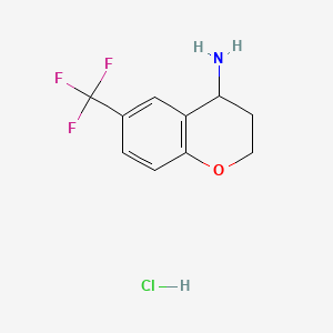 (S)-6-(Trifluoromethyl)chroman-4-amine hydrochloride chemical structure (CAS 2088960-08-9)