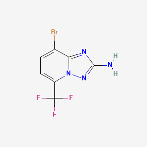 8-Bromo-5-(trifluoromethyl)-[1,2,4]triazolo[1,5-a]pyridin-2-amine chemical structure (CAS 2088975-64-6)