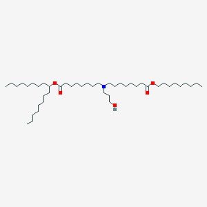Heptadecan-9-yl 8-((3-hydroxypropyl)(8-(nonyloxy)-8-oxooctyl)amino)octanoate chemical structure (CAS 2089251-35-2)