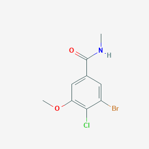 3-Bromo-4-chloro-5-methoxy-N-methylbenzamide chemical structure (CAS 2089311-47-5)