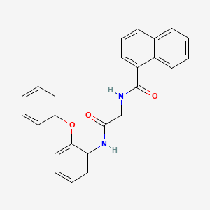N-(2-Oxo-2-((2-phenoxyphenyl)amino)ethyl)-1-naphthamide chemical structure (CAS 2089314-57-6)