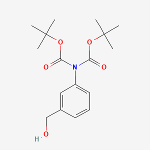 Di-tert-butyl (3-(hydroxymethyl)phenyl)imidodicarbonate chemical structure (CAS 2089319-73-1)