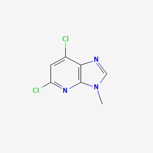 5,7-Dichloro-3-methyl-3H-imidazo[4,5-b]pyridine chemical structure (CAS 2089377-92-2)