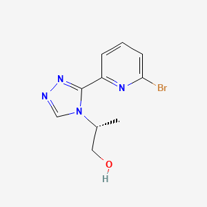 (R)-2-(3-(6-Bromopyridin-2-yl)-4H-1,2,4-triazol-4-yl)propan-1-ol chemical structure (CAS 2089624-53-1)