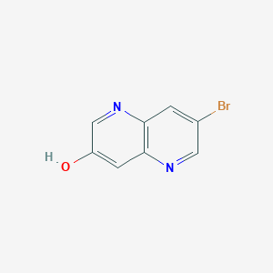 7-Bromo-1,5-naphthyridin-3-ol chemical structure (CAS 2089648-77-9)