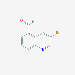 3-Bromoquinoline-5-carbaldehyde chemical structure (CAS 2089648-96-2)