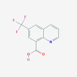 6-(Trifluoromethyl)quinoline-8-carboxylic acid chemical structure (CAS 2089649-11-4)