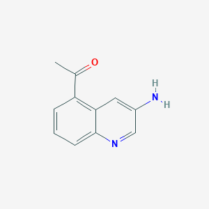 1-(3-Aminoquinolin-5-yl)ethan-1-one chemical structure (CAS 2089649-29-4)