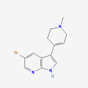 5-Bromo-3-(1-methyl-1,2,3,6-tetrahydropyridin-4-yl)-1H-pyrrolo[2,3-b]pyridine chemical structure (CAS 2089649-34-1)