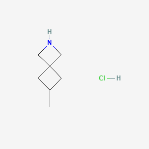 6-methyl-2-azaspiro[3.3]heptane hydrochloride chemical structure (CAS 2089649-42-1)