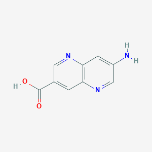 7-Amino-1,5-naphthyridine-3-carboxylic acid chemical structure (CAS 2089649-99-8)