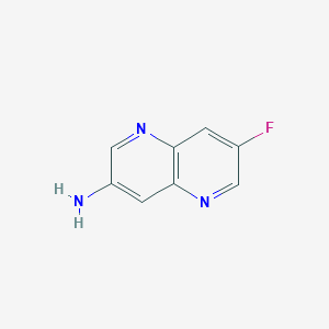 7-Fluoro-1,5-naphthyridin-3-amine chemical structure (CAS 2089650-61-1)