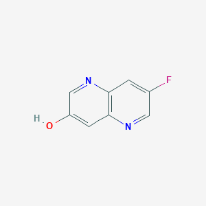 7-Fluoro-1,5-naphthyridin-3-ol chemical structure (CAS 2089651-43-2)