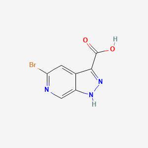 5-Bromo-1H-pyrazolo[3,4-c]pyridine-3-carboxylic acid chemical structure (CAS 2089651-75-0)