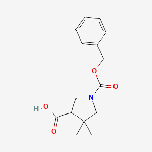5-((Benzyloxy)carbonyl)-5-azaspiro[2.4]heptane-7-carboxylic acid chemical structure (CAS 2089652-09-3)