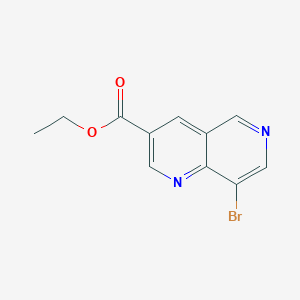 Ethyl 8-bromo-1,6-naphthyridine-3-carboxylate chemical structure (CAS 2089652-13-9)