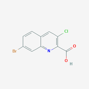 7-Bromo-3-chloroquinoline-2-carboxylic acid chemical structure (CAS 2089913-52-8)