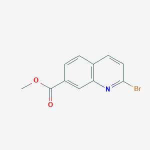 Methyl 2-bromoquinoline-7-carboxylate chemical structure (CAS 2090045-75-1)