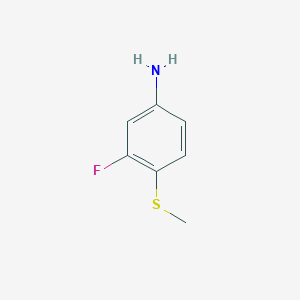 3-Fluoro-4-(methylthio)aniline chemical structure (CAS 20901-69-3)