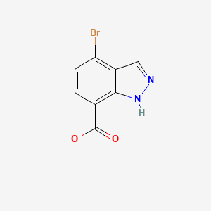 Methyl 4-bromo-1H-indazole-7-carboxylate chemical structure (CAS 2090174-42-6)